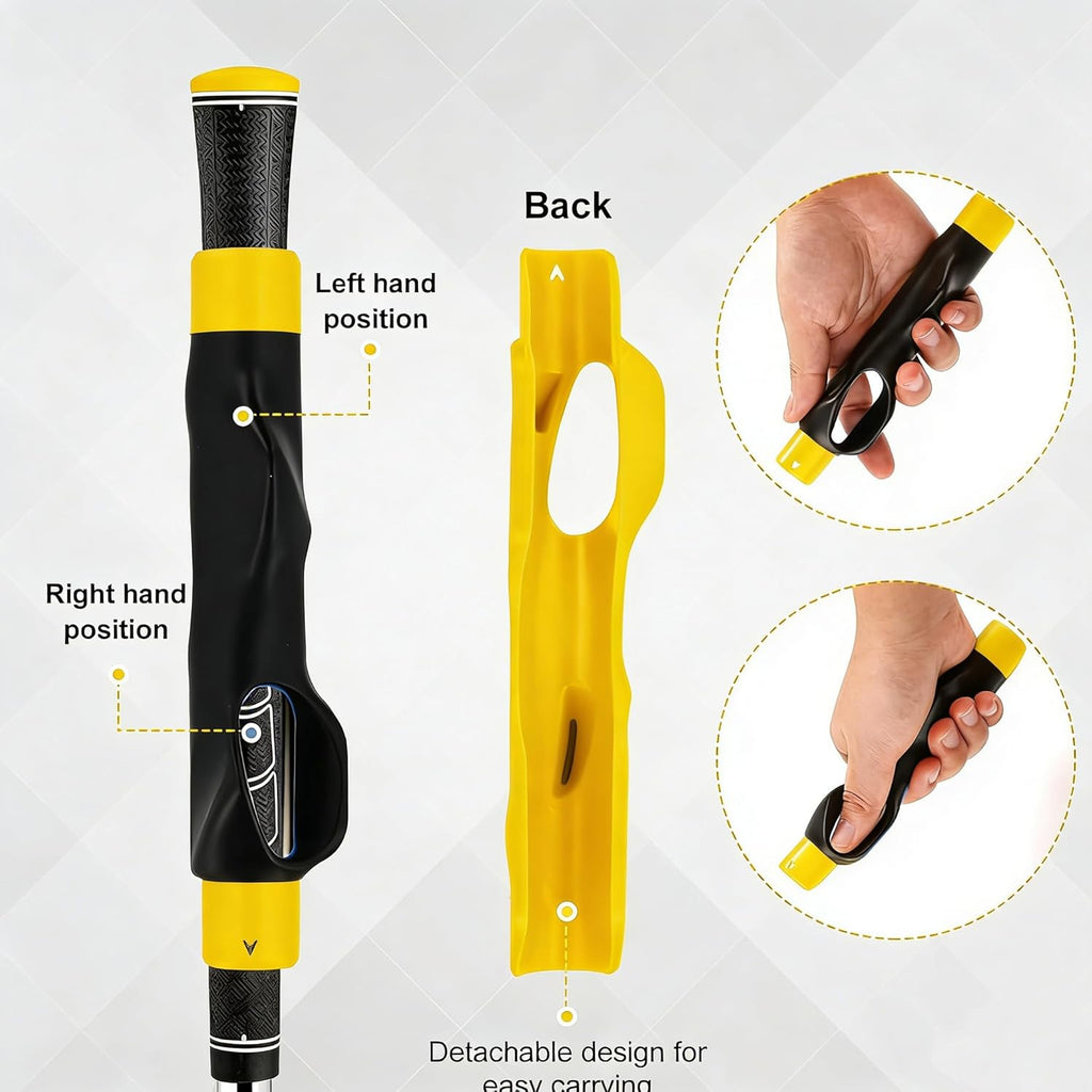 Golf Grip Trainer, Right Hand Golf Accessories, Grip Training, Indoor/Outdoor Golf Training Aid, Enhances Swing Power & Precision, Trains Grip Skills, Suitable for Beginners & Experienced Golfers