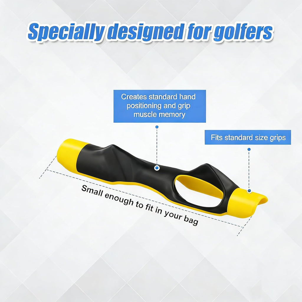 Golf Grip Trainer, Right Hand Golf Accessories, Grip Training, Indoor/Outdoor Golf Training Aid, Enhances Swing Power & Precision, Trains Grip Skills, Suitable for Beginners & Experienced Golfers